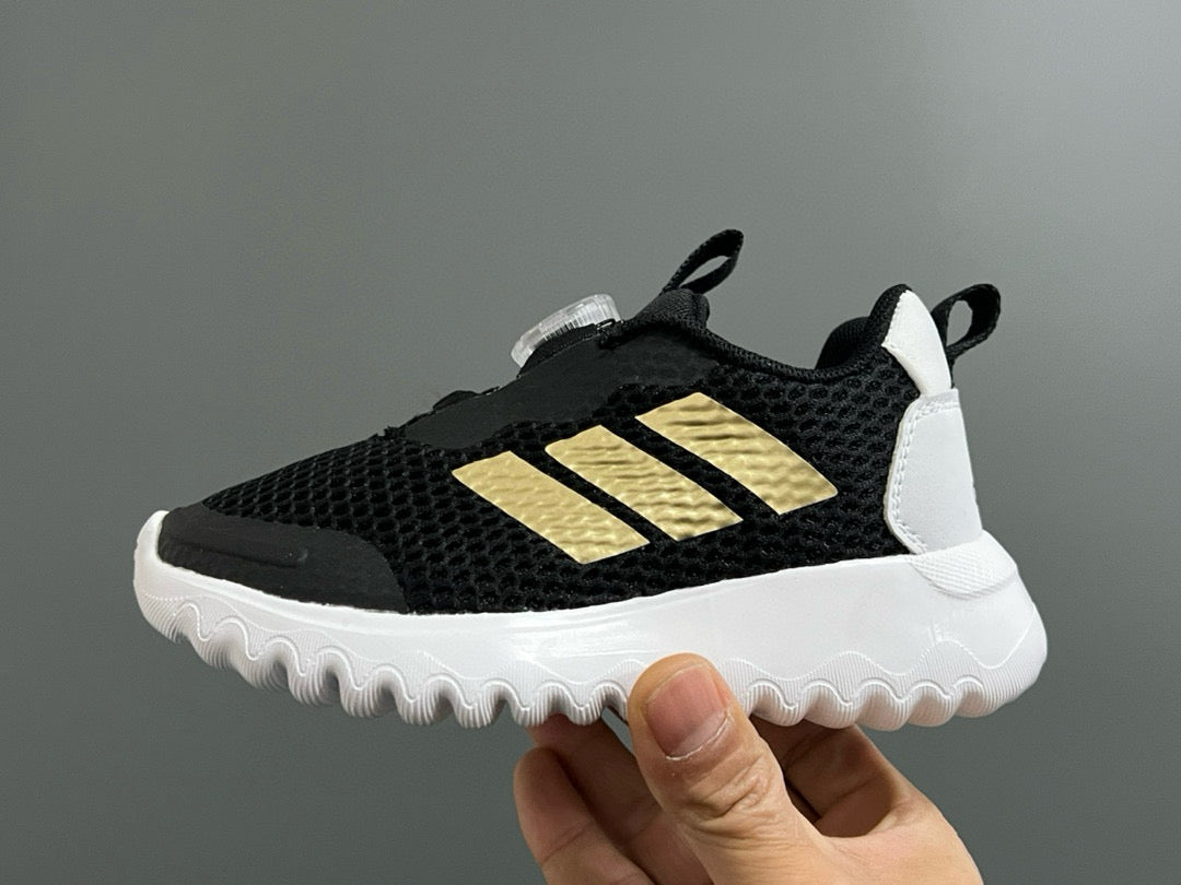 Adidas BOA lock 3 mesh shoes for children" black, gold"