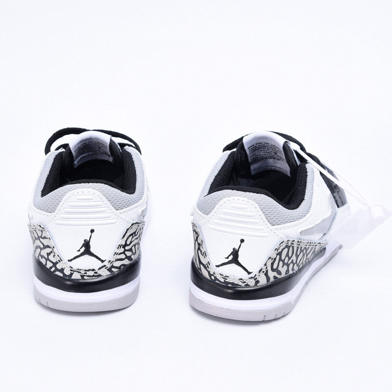 Jordan 312 low-top children's shoes" white, black, gray"