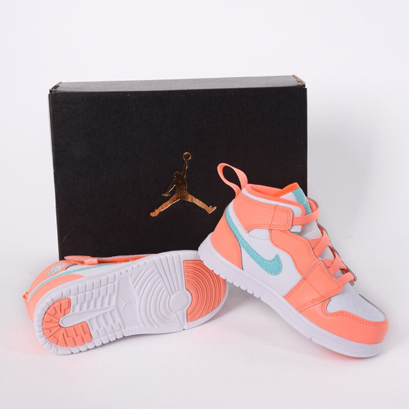 Jordan high top elastic band" white, Orange"
