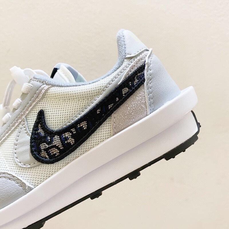 Nike Waffle Casual Jogging Shoes Deconstructed Double Hook" white"