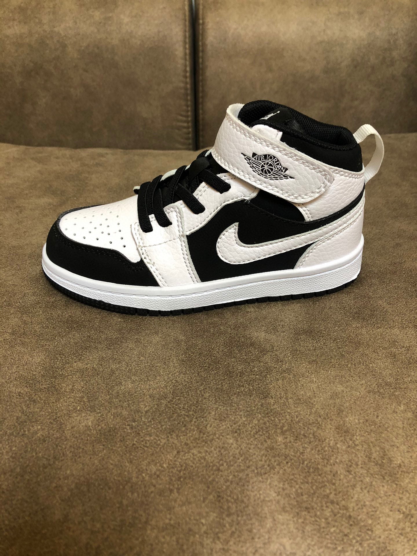 Joe's high-top Velcro children's shoes" white, black"
