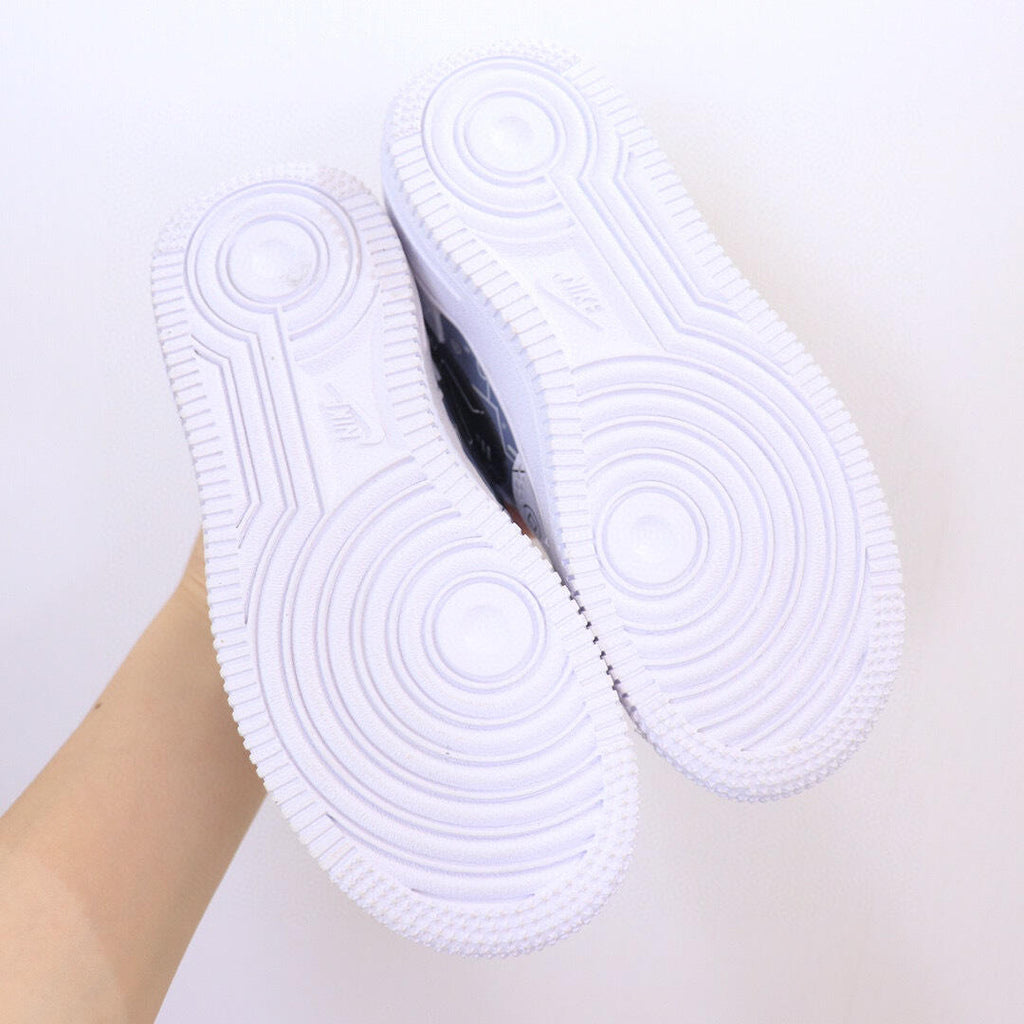 Air Force low-top lace-up sneakers" white, blue"