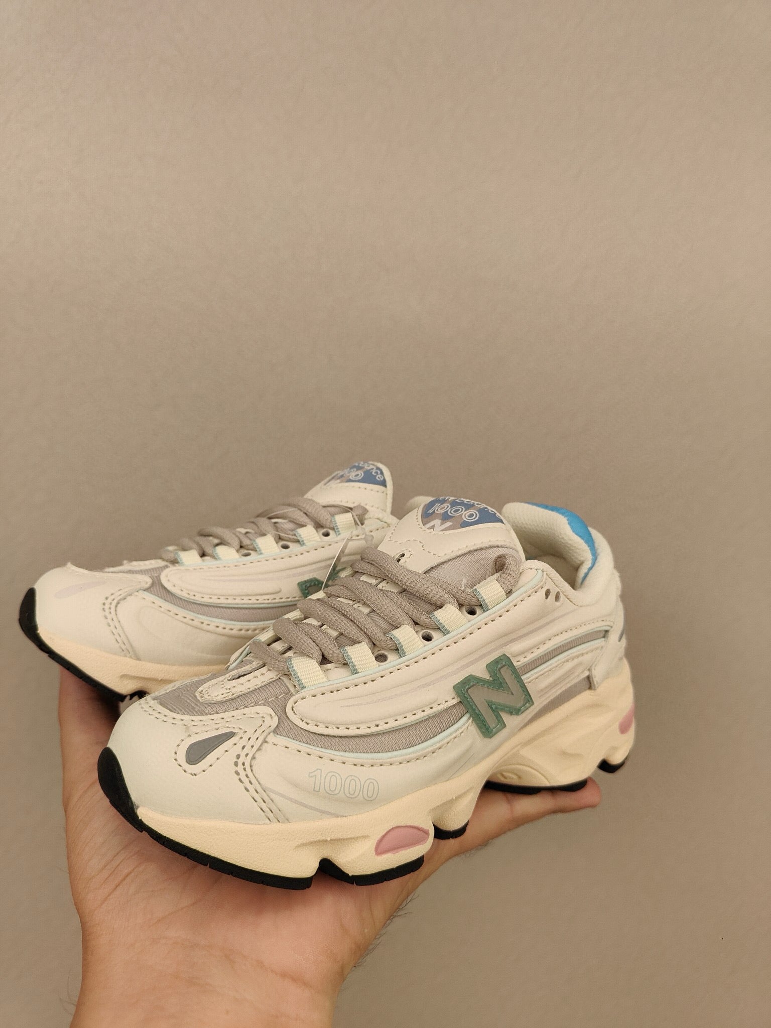 NB1000 lace-up children's shoes" white"