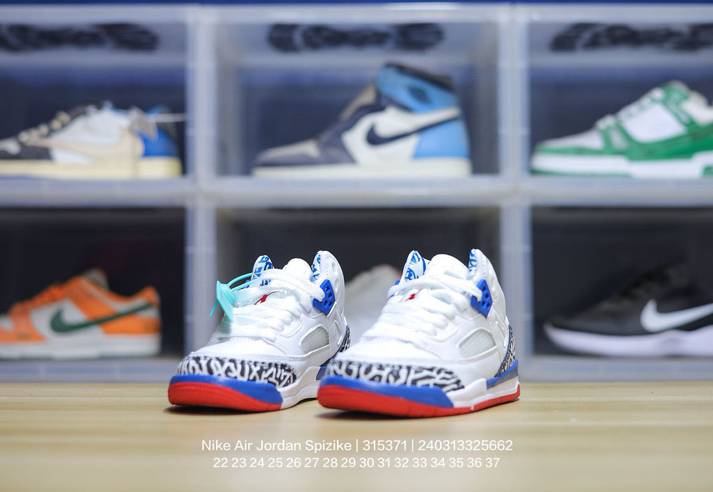 Jordan 3.5 3D Embossed Children's Shoes "white, blue ,red"