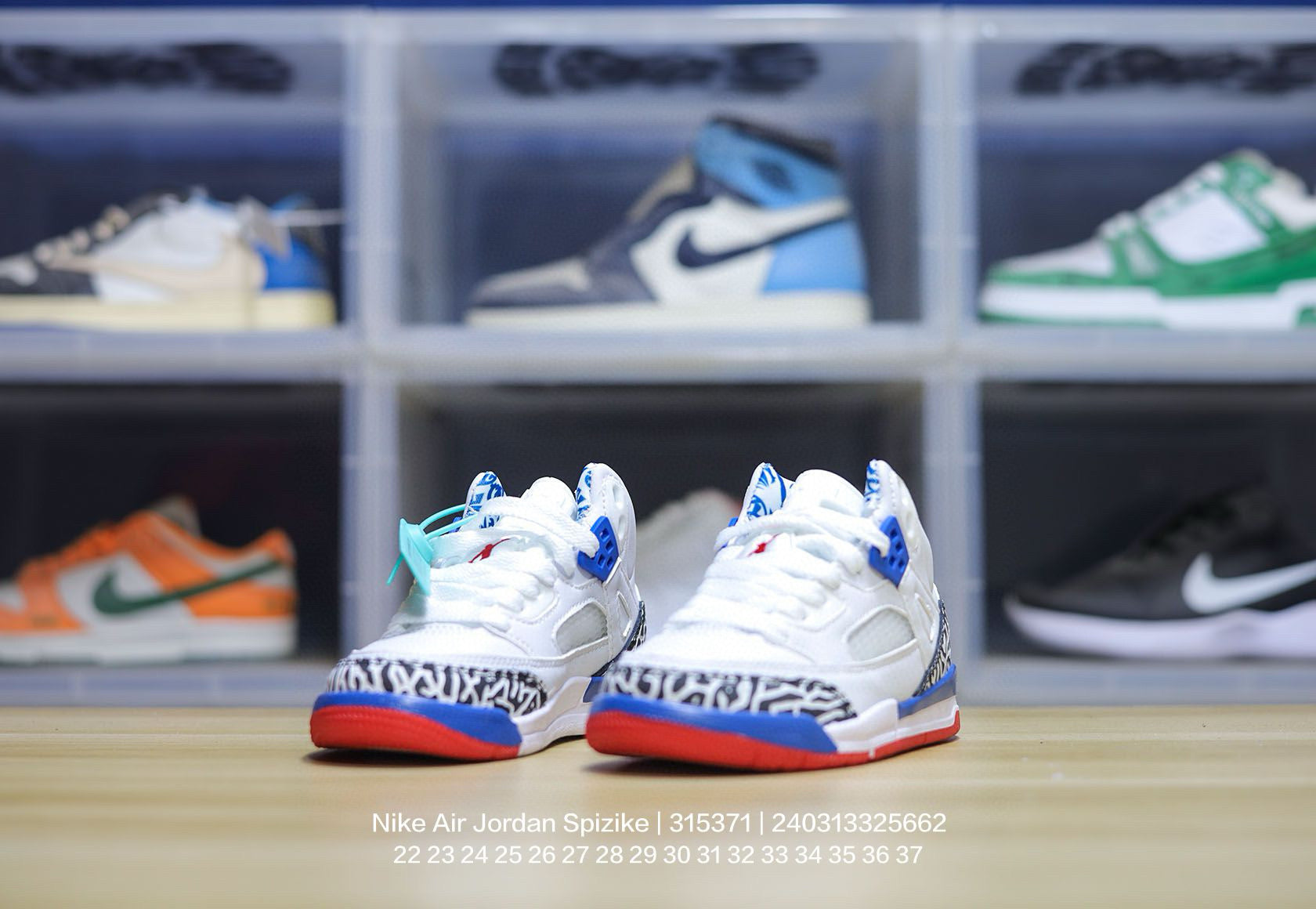 Jordan 3.5 3D Embossed Children's Shoes "white, blue ,red"