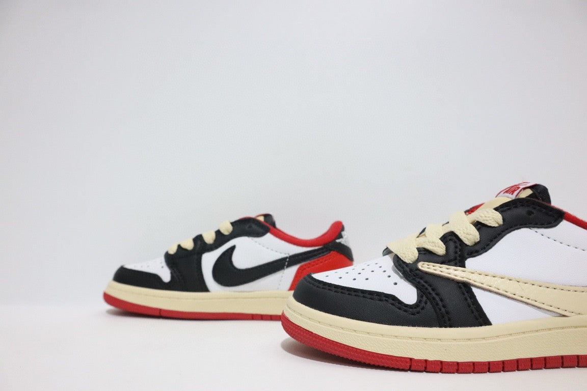 Jordan low-top hook series" white, black, cream ,red'
