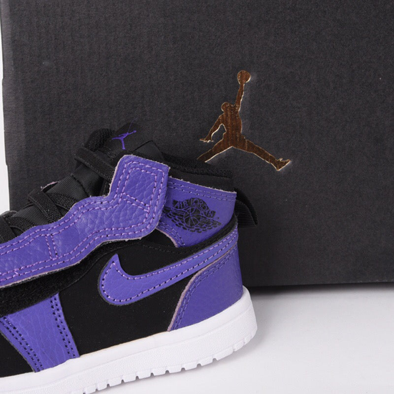Jordan high top elastic band"  black, purple"