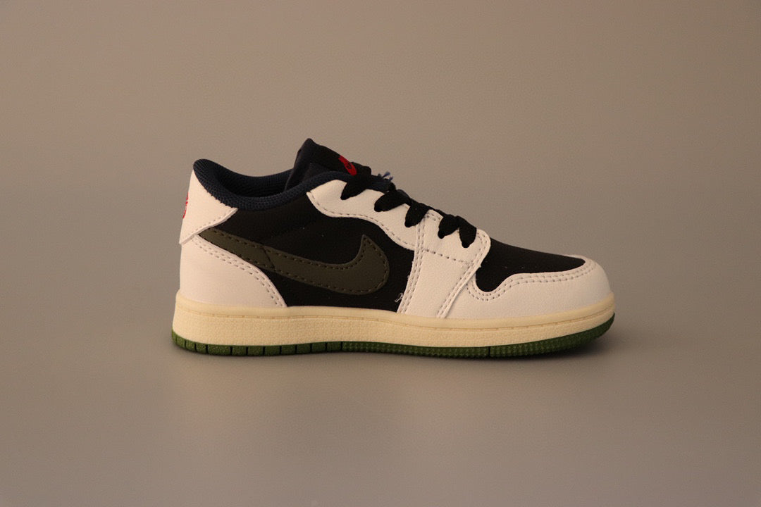 Joe 1 original low-top sneakers" white, black, dark green"