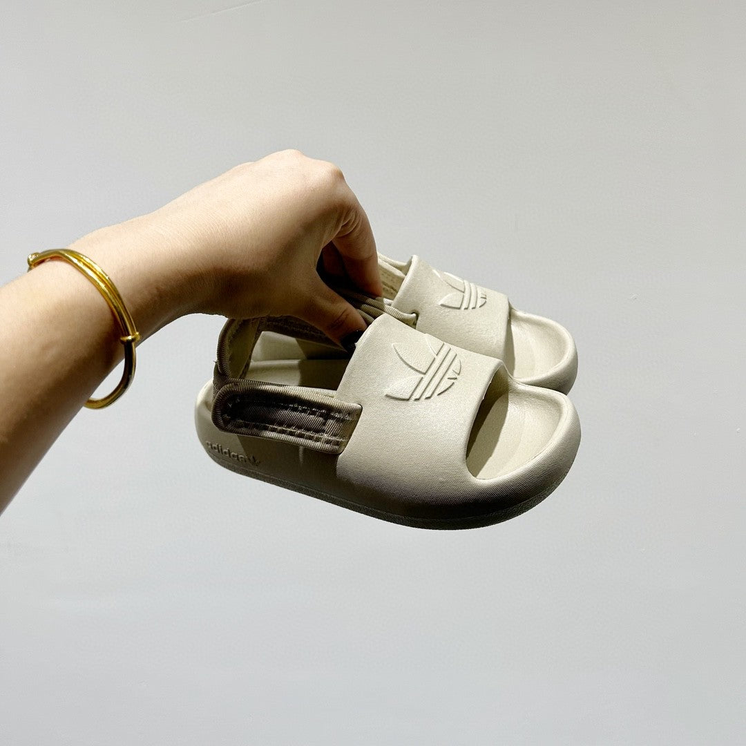 Adidas clover soft thick sole detachable two-wear children's sandals" cream"