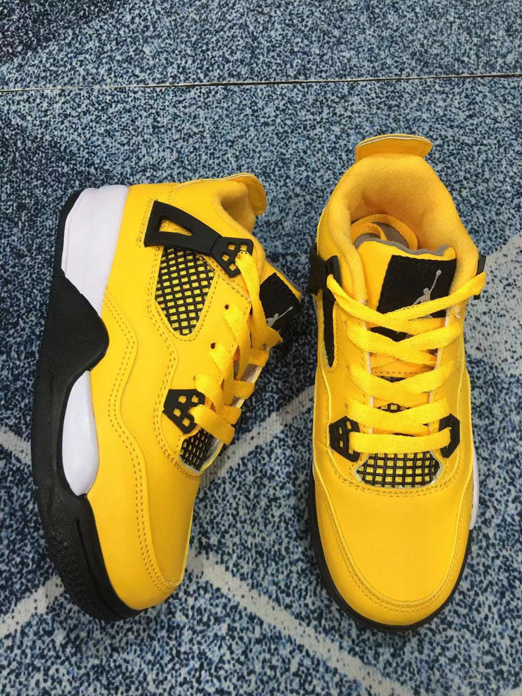 Jordan 4 children's sports shoes" Yellow"