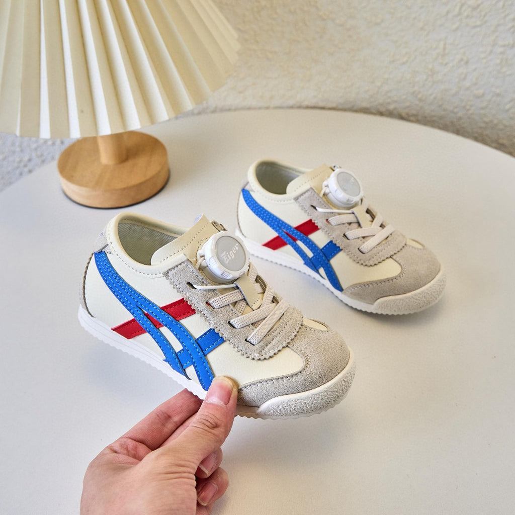 ASICS Tiger MEXICO 66 Swivel Buckle Kids Shoe" cream, blue"
