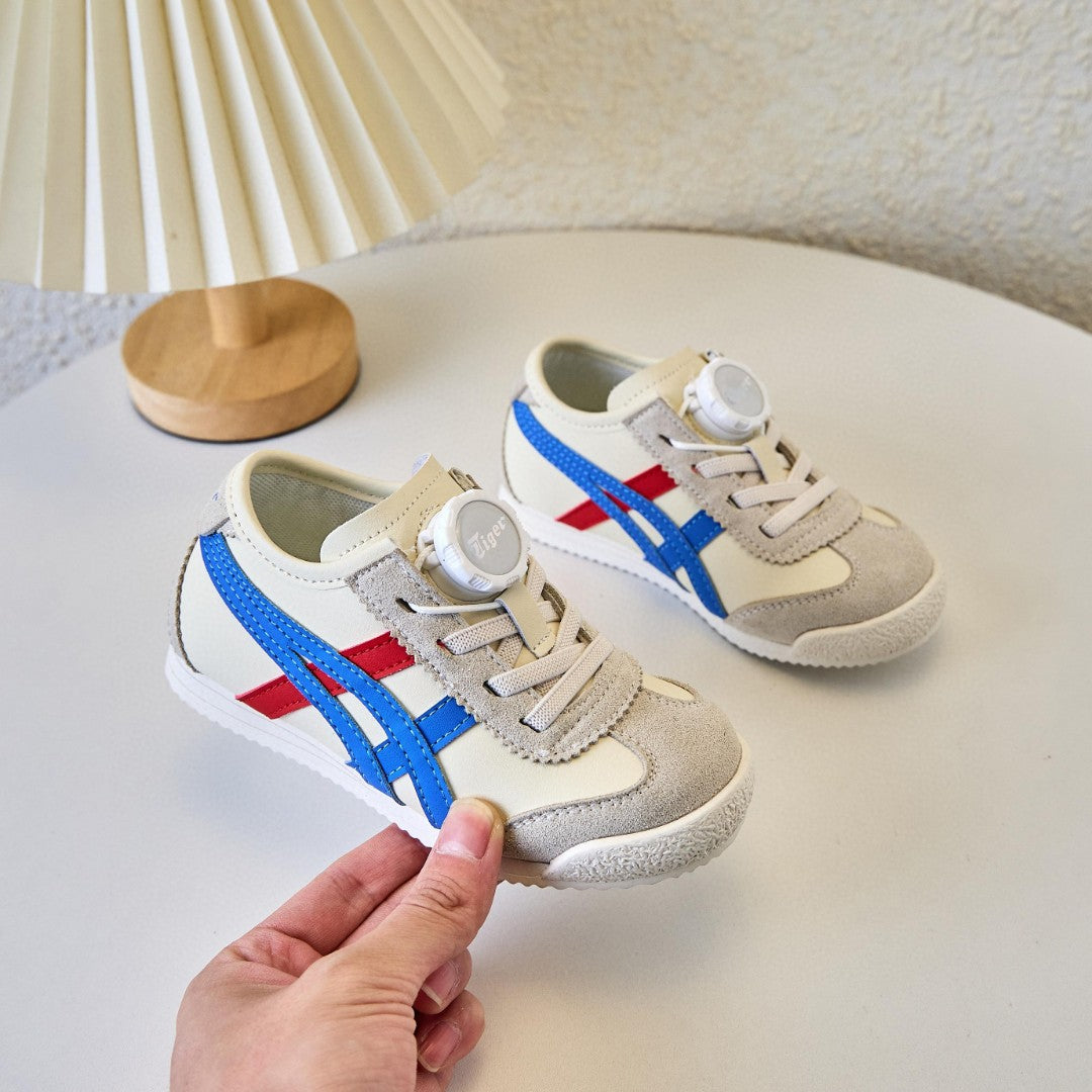 ASICS Tiger MEXICO 66 Swivel Buckle Kids Shoe" cream, blue"