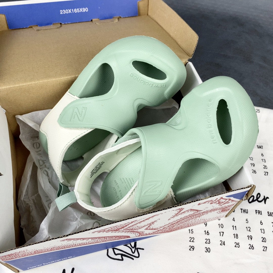 NB airplane hole shoes" seafoam green"