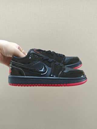 Qiao Yizhuan G version low-top children's lace-up sports shoes" black"
