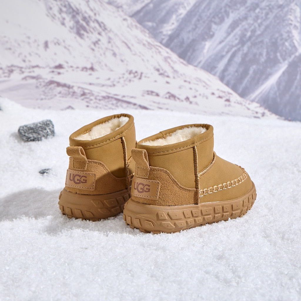 U-GG tire bottom snow boots" camel"