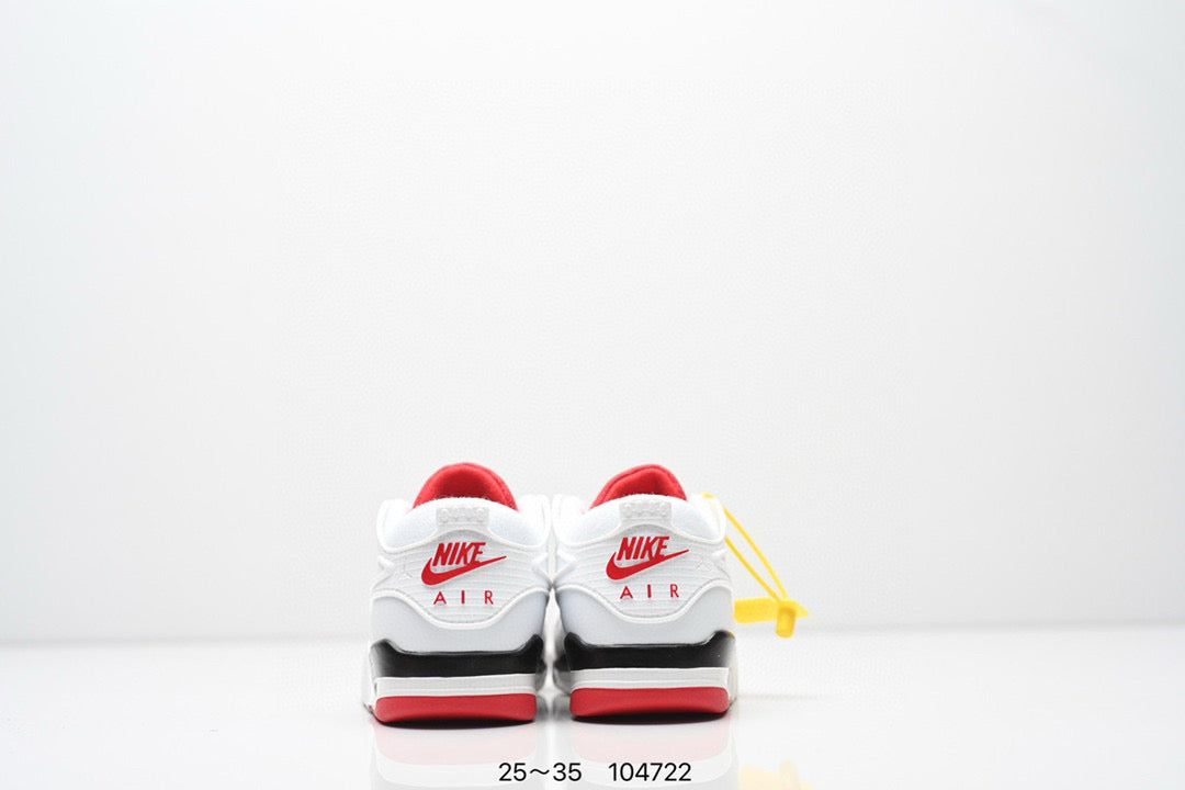 Jordan 4 low-top air cushion basketball shoes" white, red"