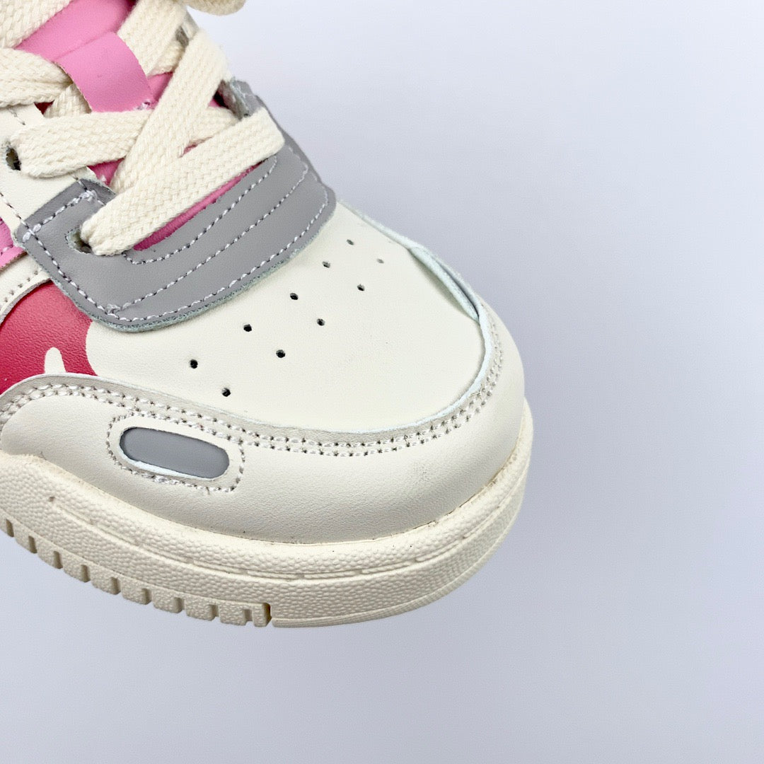 Adidas mid-section sneakers" white, pink'