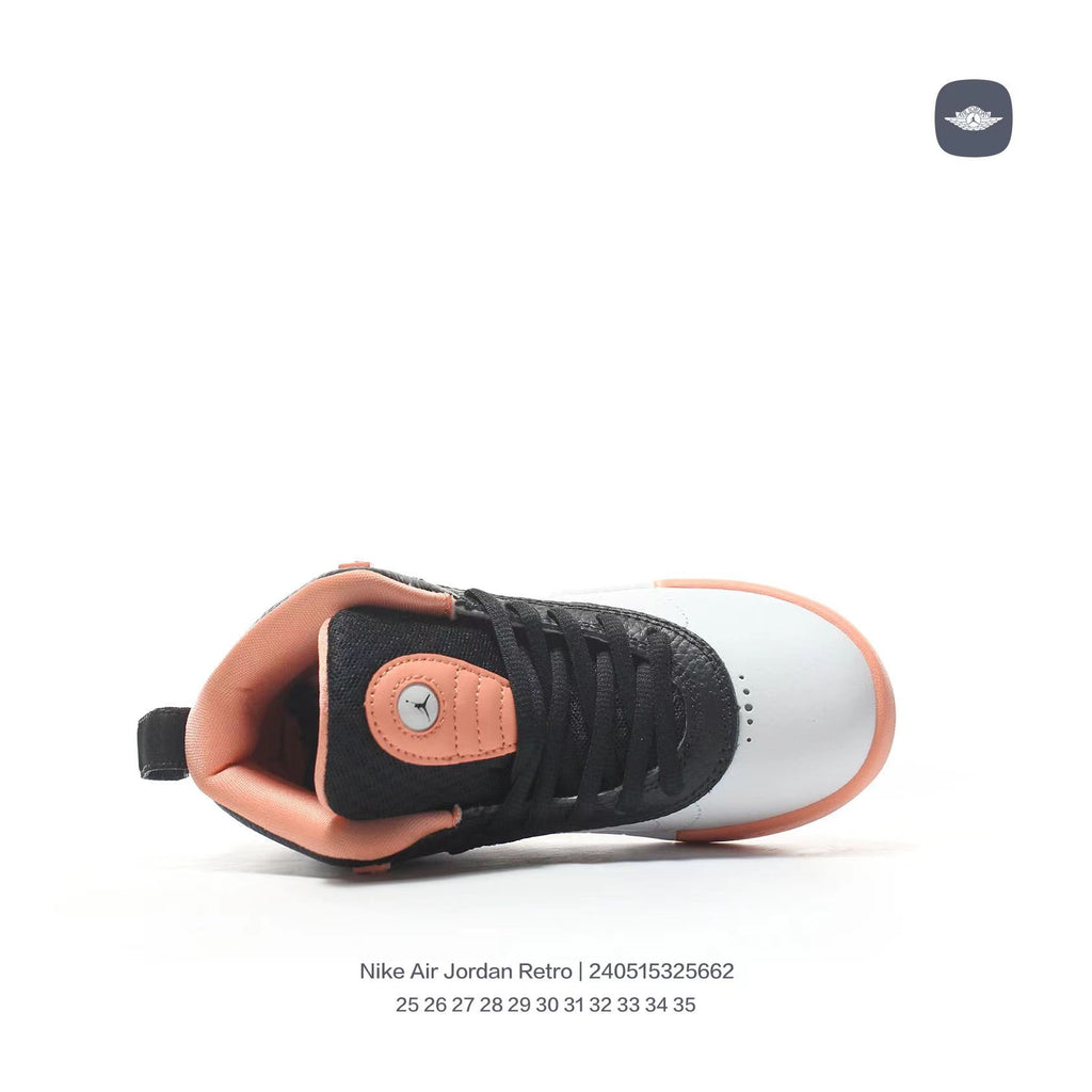 Jordan Retro-combat basketball shoes " black, white, orange"