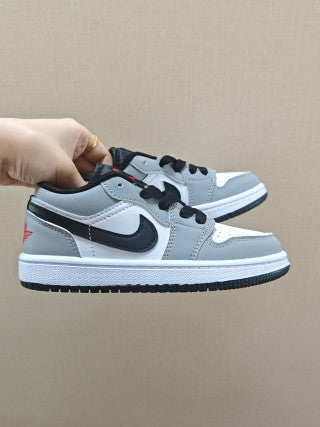 Qiao Yizhuan G version low-top children's lace-up sports shoes" gray"