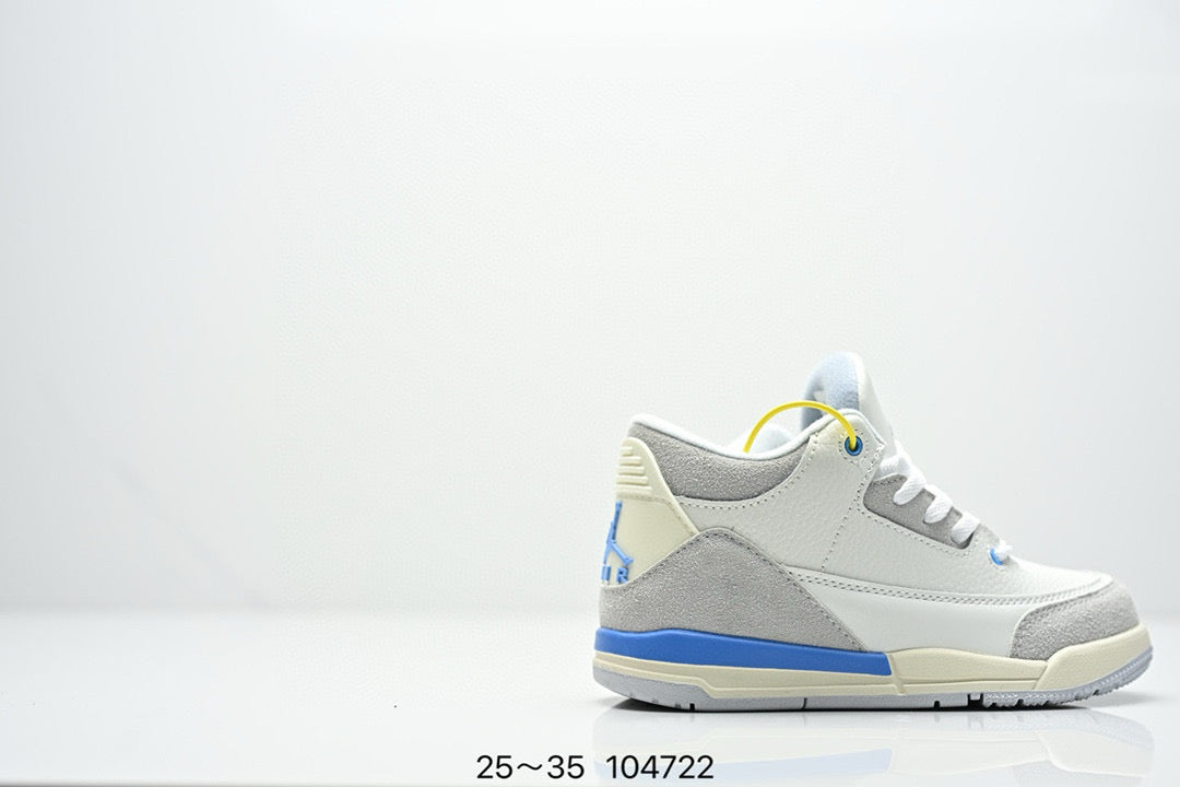 Joe 3" white, gray, blue"