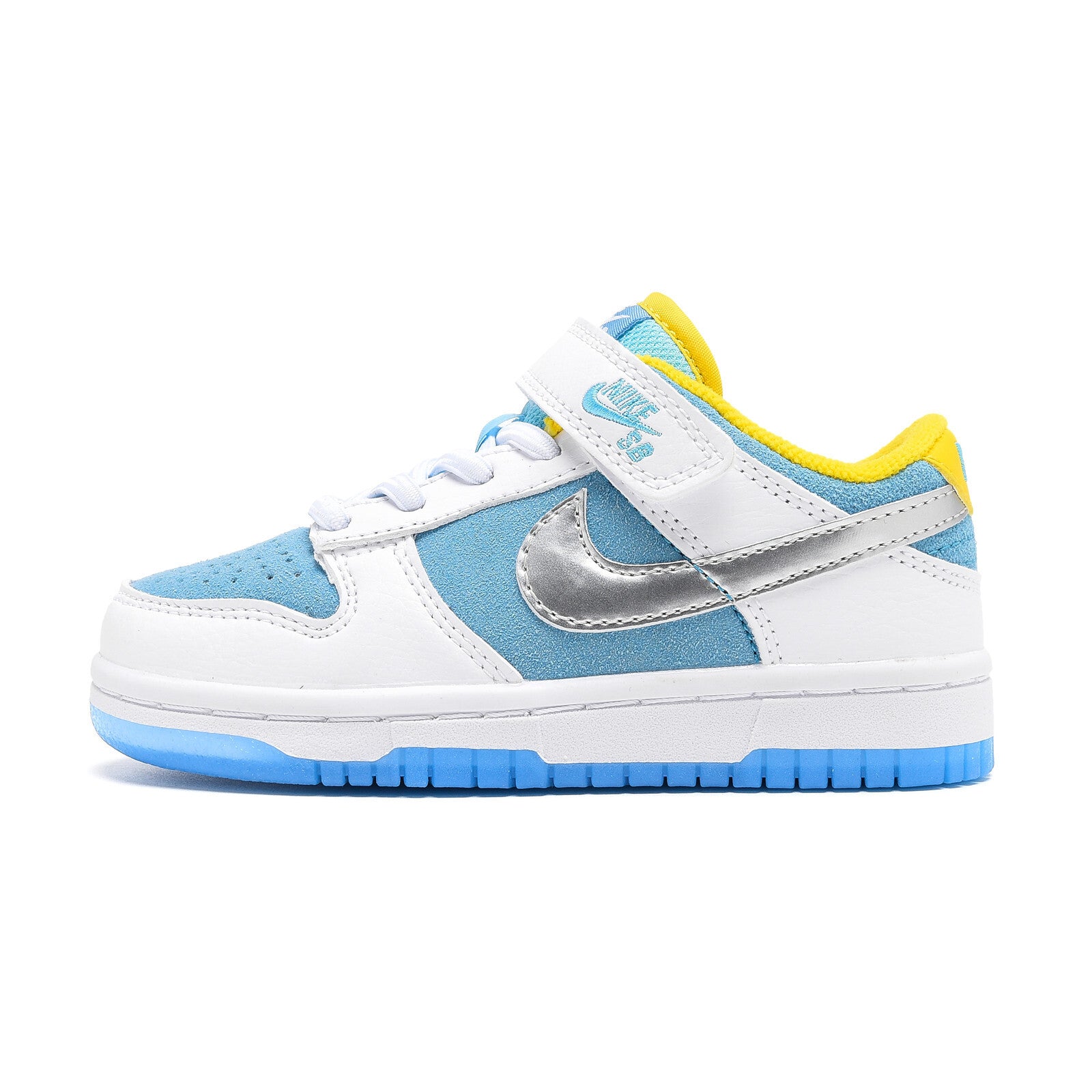 SB Velcro children's shoes" white, blue"
