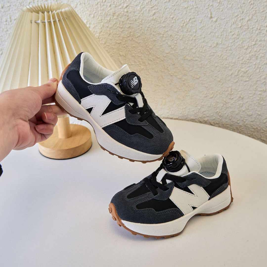 NB327 Rotating Buckle Waffle Gump Children's Shoes" navy"