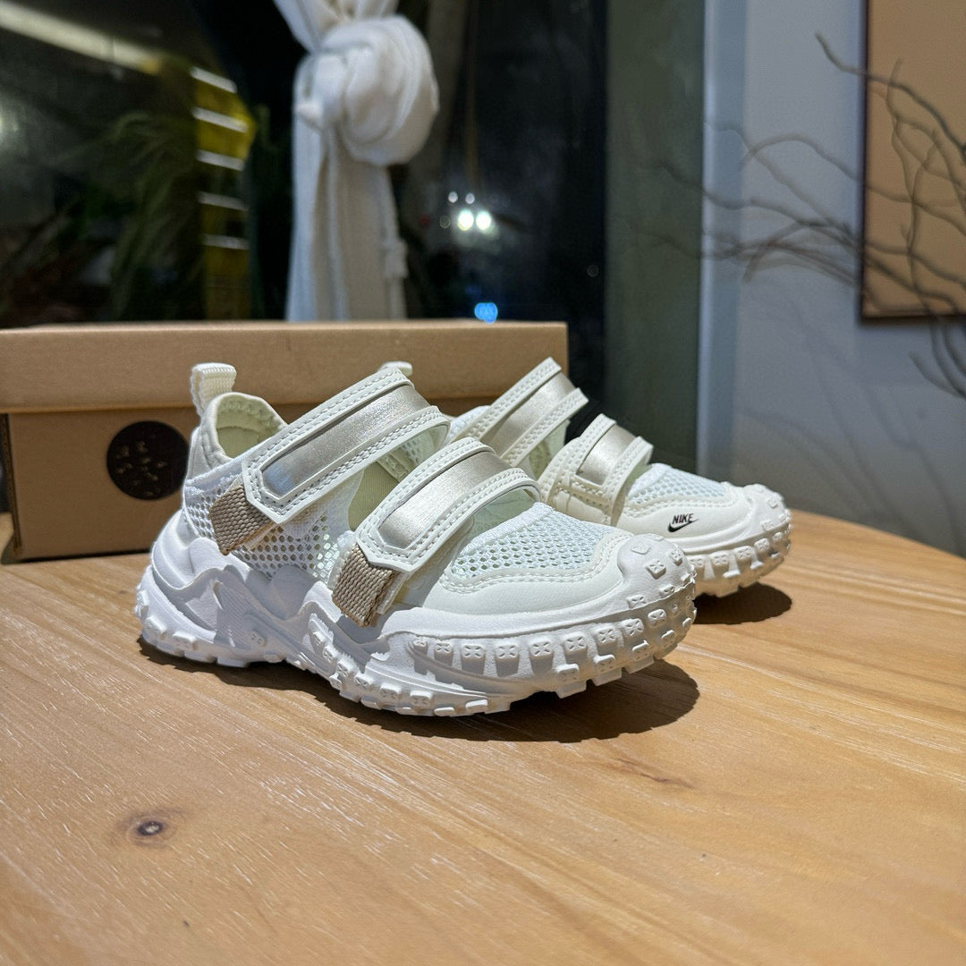 Nike tire bottom Velcro hollow sandals" light cream/ beige"