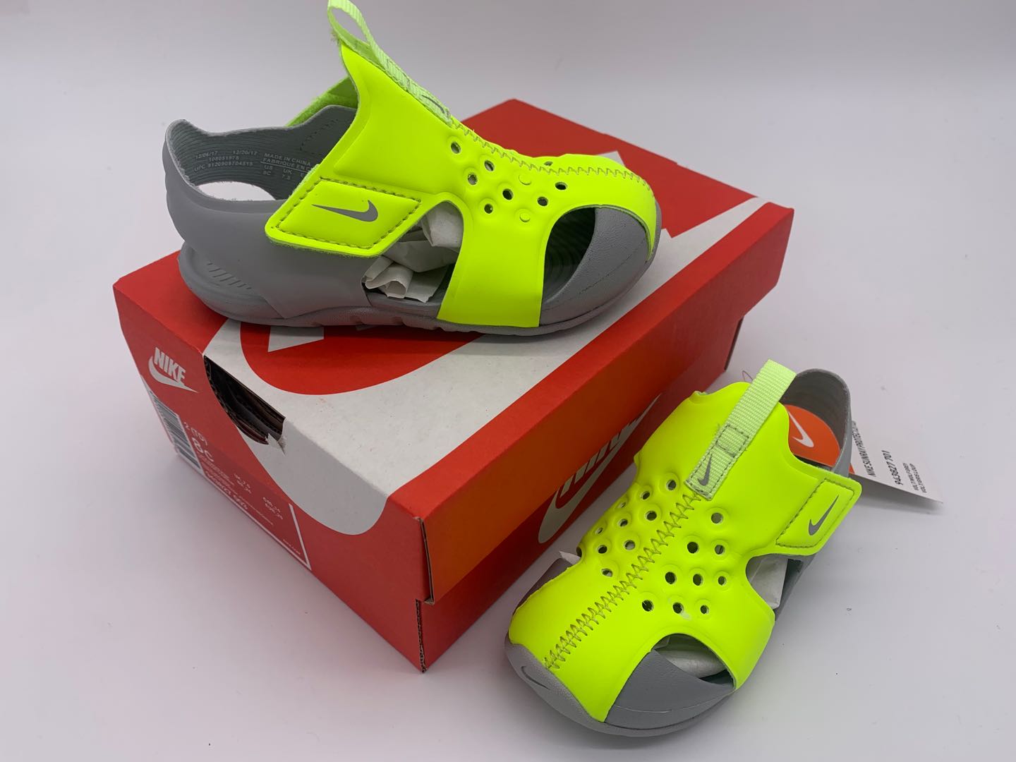 Nike Crocs " lime green, gray"
