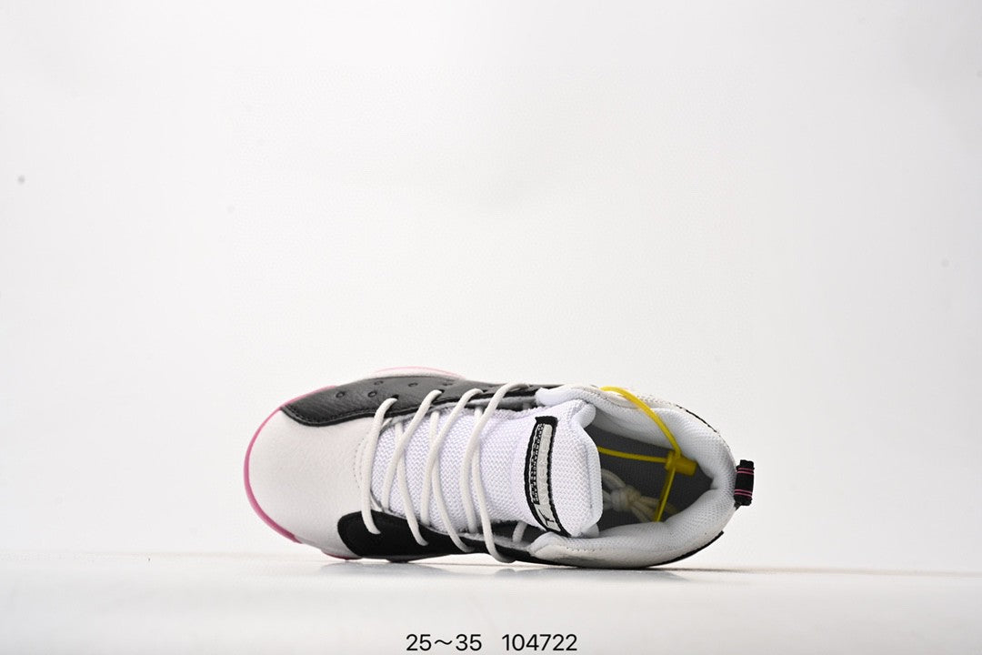 AJ13-1/split leather' white, black, purple"