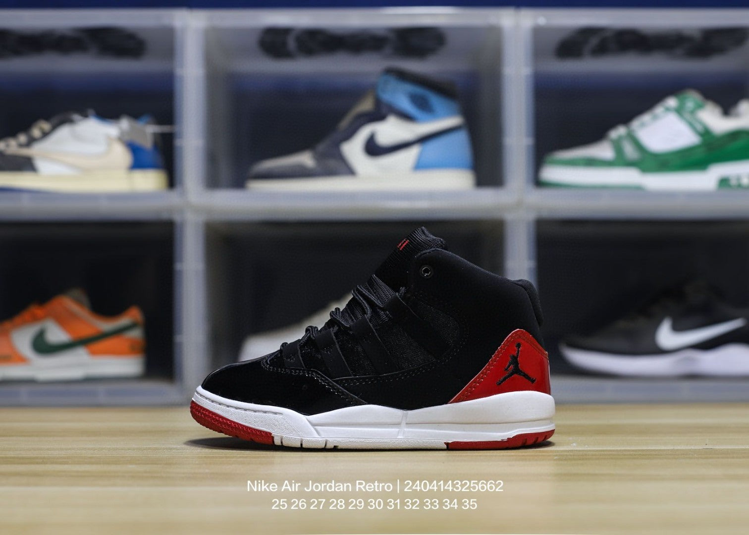 Jordan trendy children's shoes" black, red"