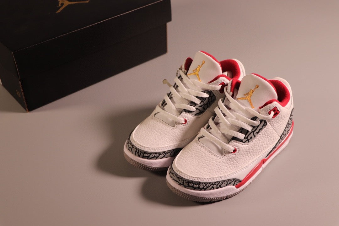 Jordan AJ3 children's shoes" white, red"