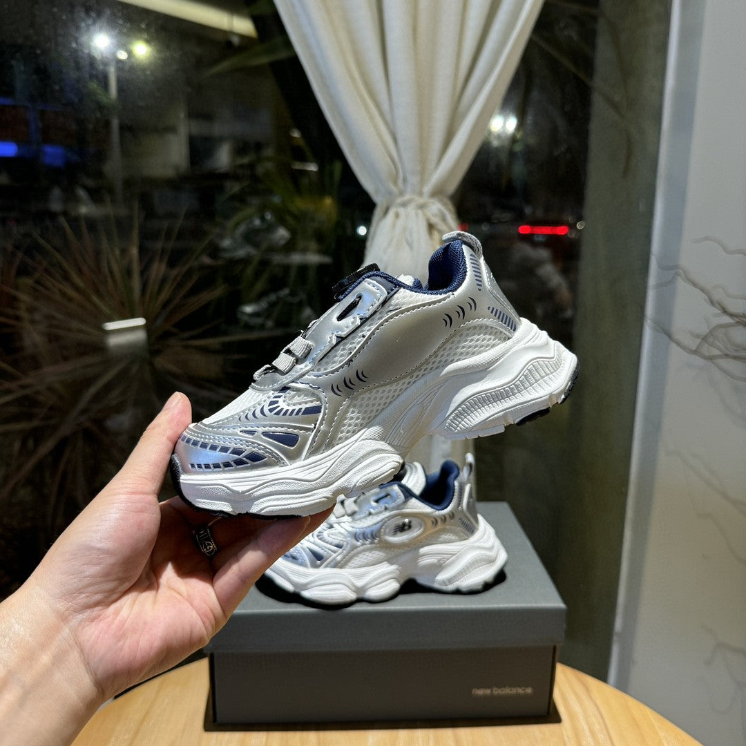 NB New Balance Retro Daddy Style Casual Sports Running Shoes" silver"