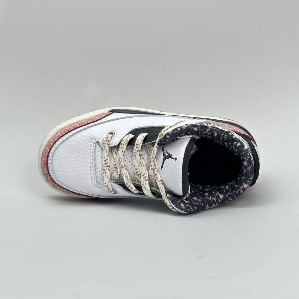 Jordan 3 children's shoes" white, gray, pink"