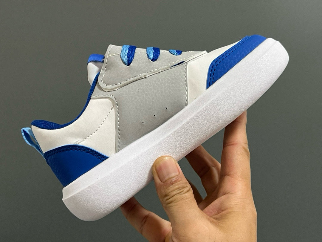Adidas Little Dragon joint Velcro children's shoes" white, blue"