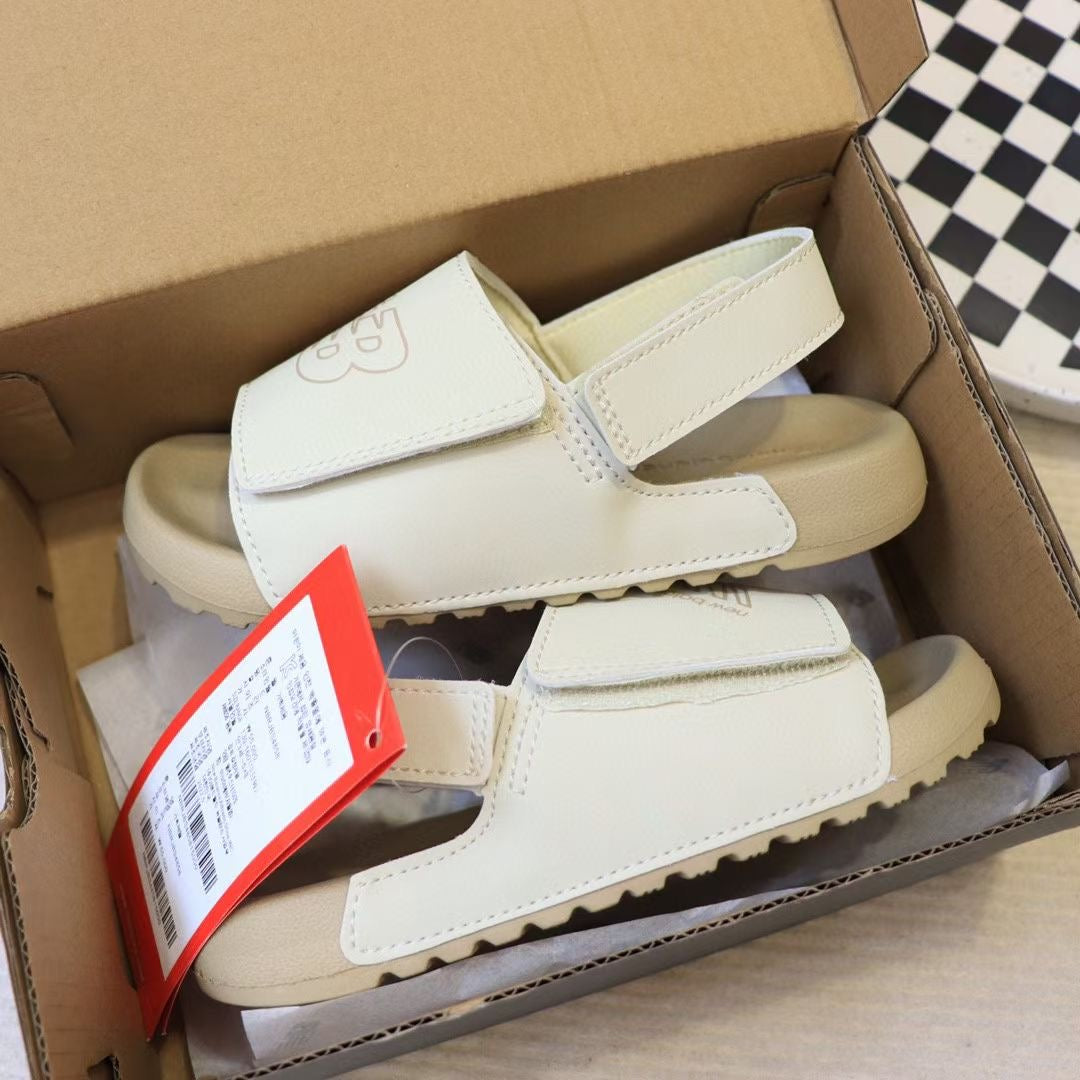 N large breasted sandals" light beige"