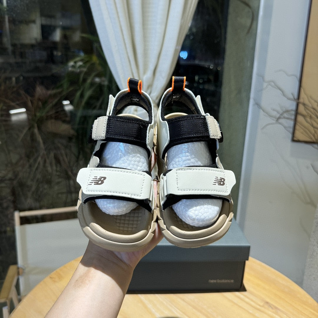 NB lock Velcro sandals" beige, black"