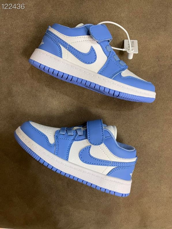 AIR JORDAN 1 low-top Velcro" white, blue"