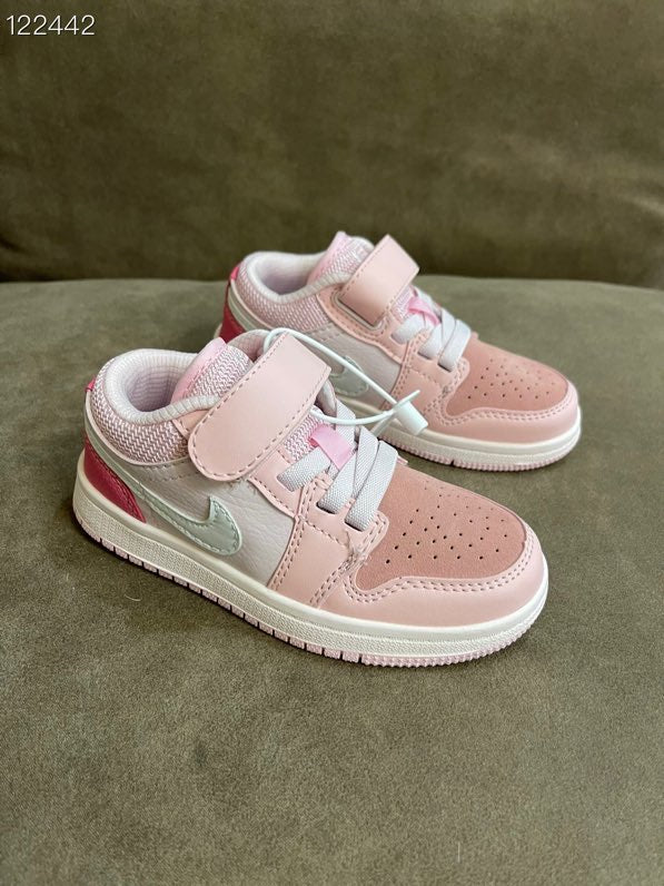 AIR JORDAN 1 low-top Velcro" pink, light pink"