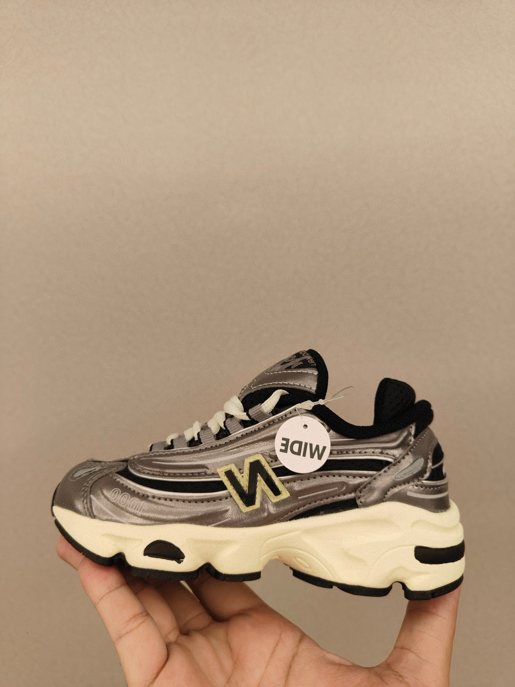 NB1000 lace-up children's shoes" silver"