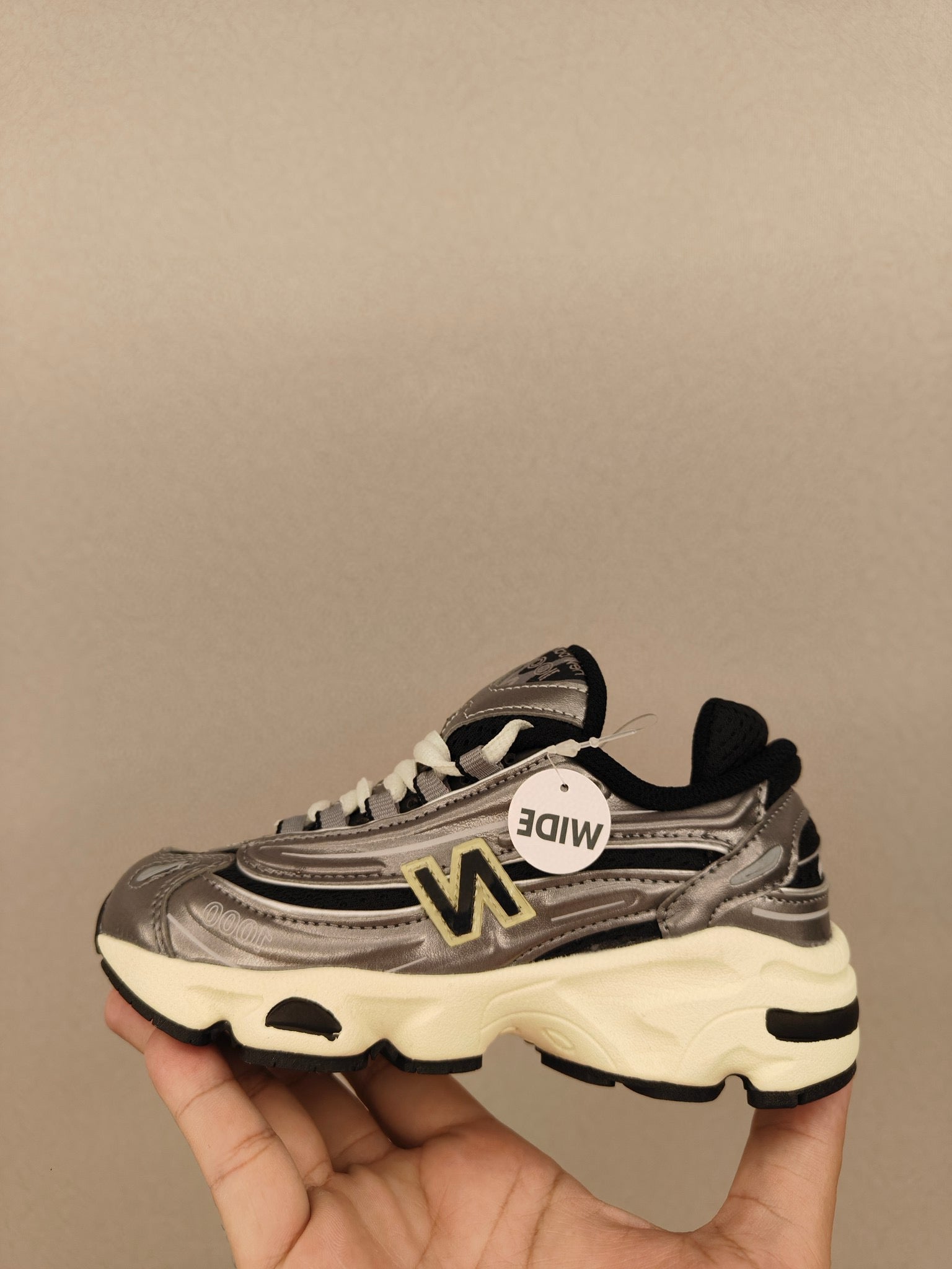 NB1000 lace-up children's shoes" silver"