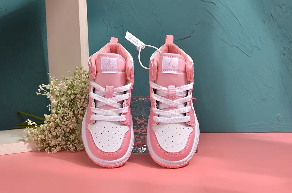 Jordan AJ1 children's shoes" white, pink"
