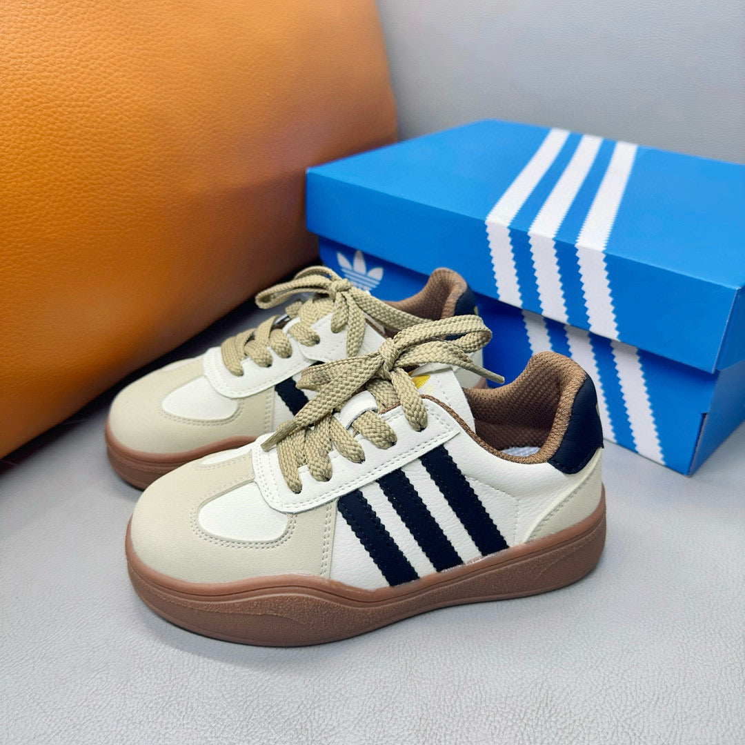 Adidas third generation children's German training shoes" white, gray, navy"