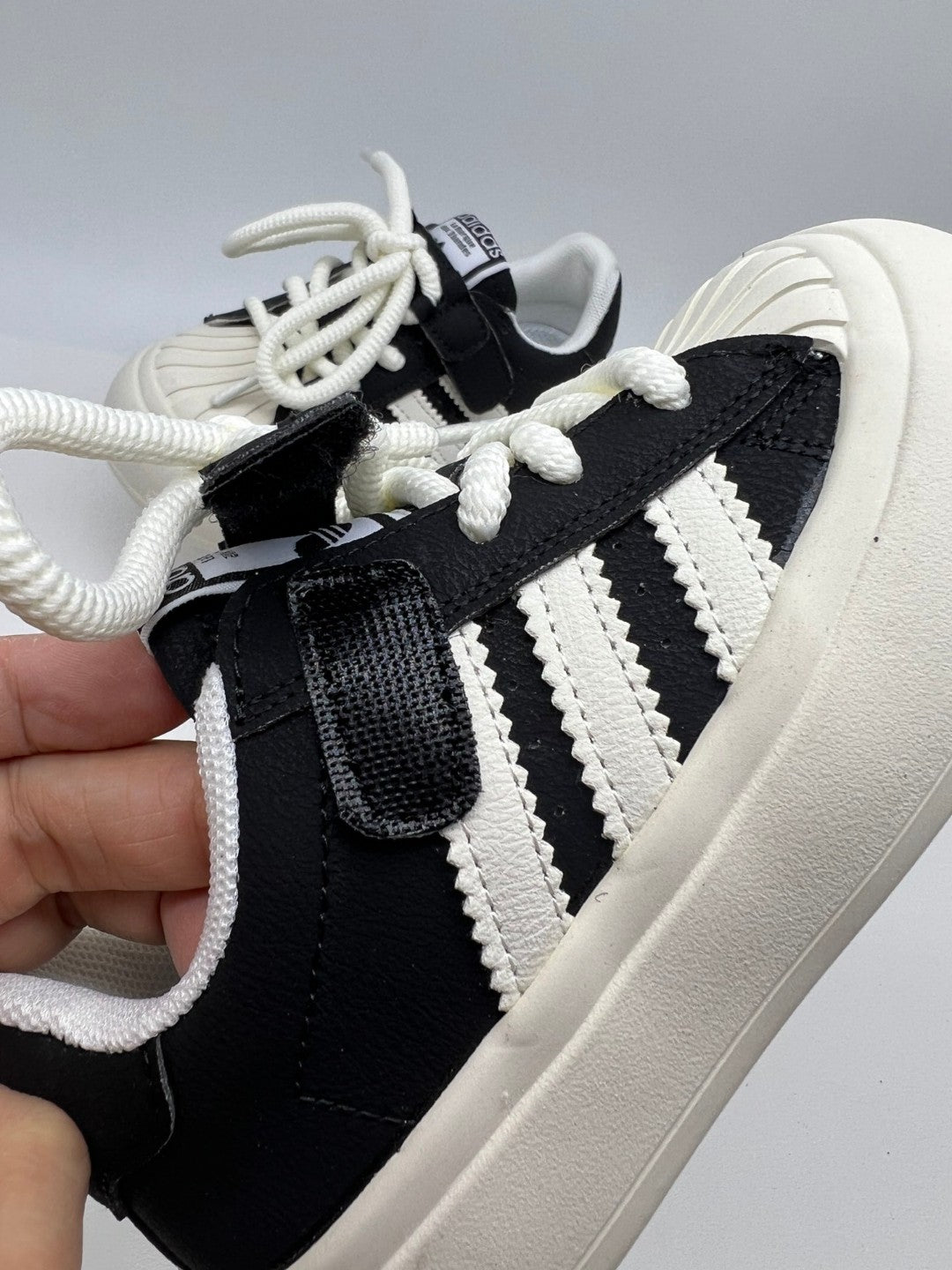 Adidas cute shell toe spring soft bottom sneakers " black"
