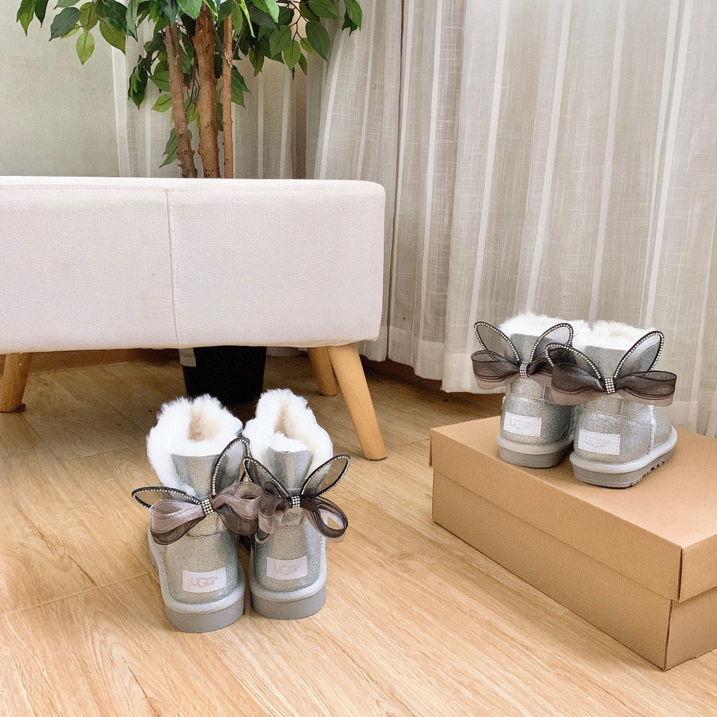 UGG Bear Snow Boots  " silver"