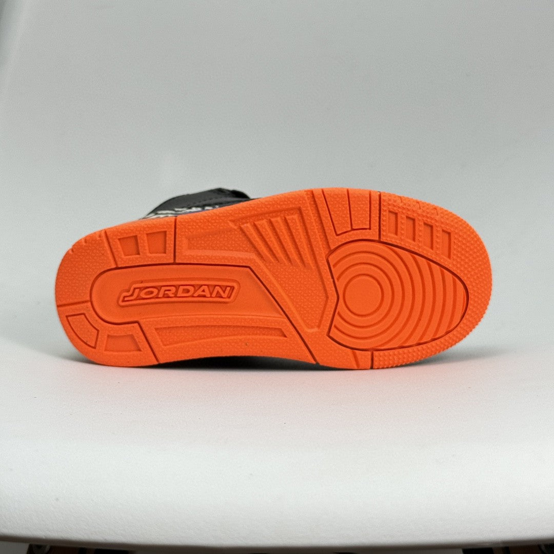 Jordan 3 children's shoes" black, orange"