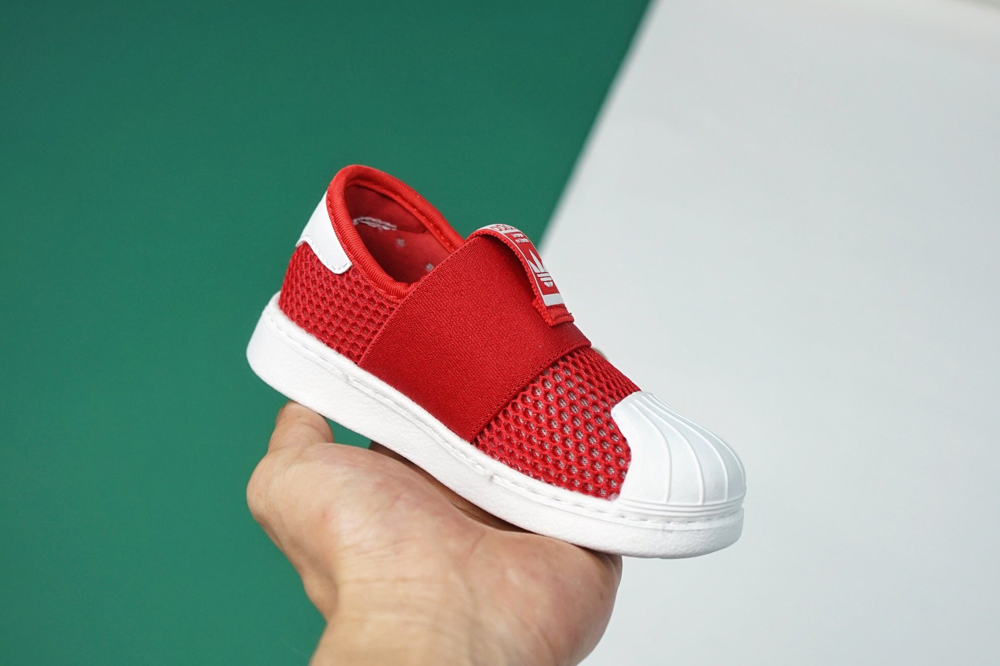 AD one-step soft shell mesh bandage shoes" red"