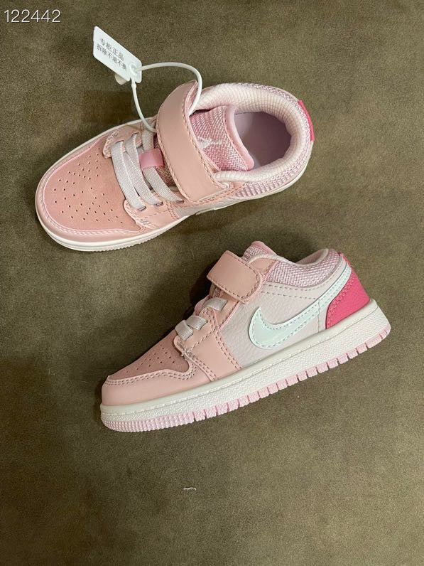 AIR JORDAN 1 low-top Velcro" pink, light pink"