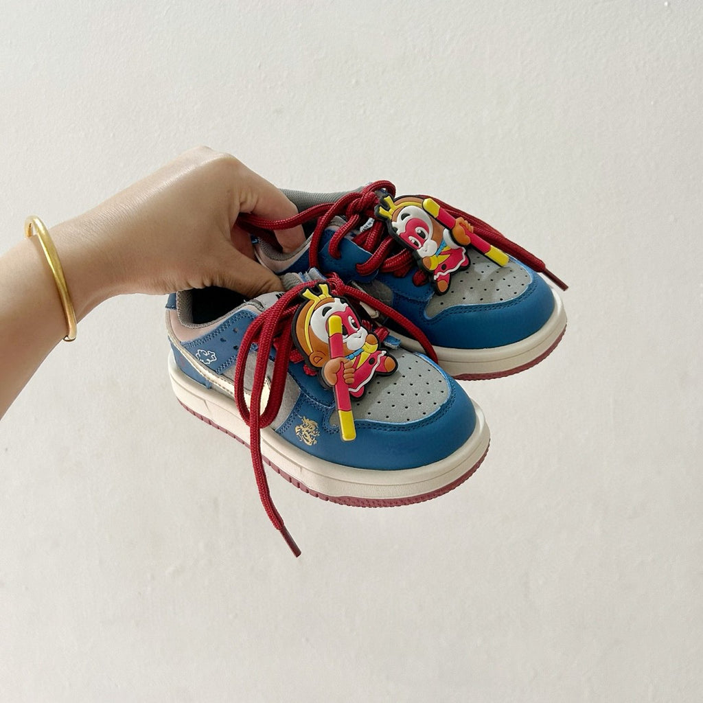 Joe 1 co-branded mid-cut children's shoes" blue"