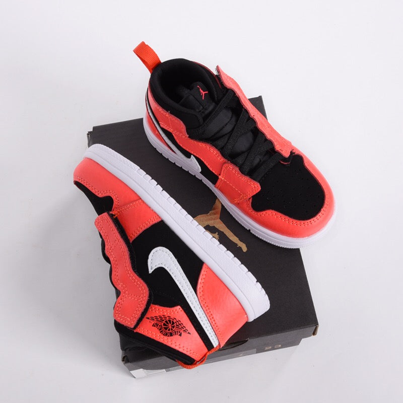 Jordan high top elastic band" black, bright orange"