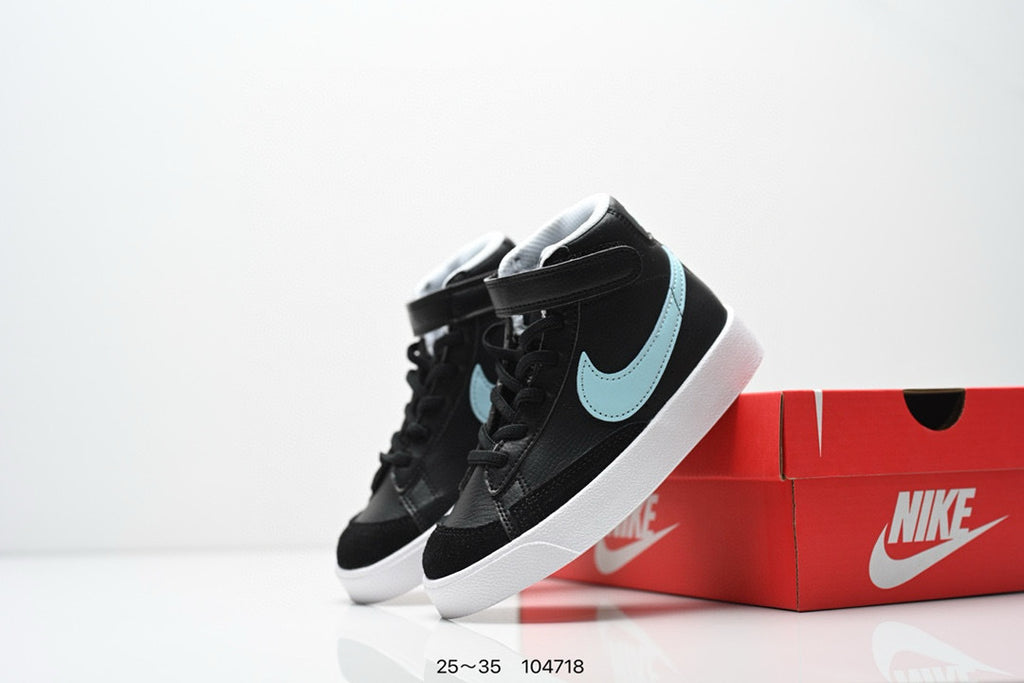 Nike Trail Blazers High-Top Velcro Kids Shoes" black"